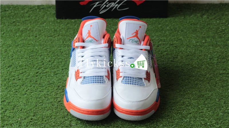 Authentic Air Jordan 4 Retro Game Royal Orange